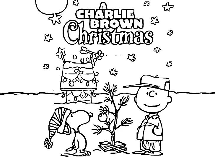Charlie Brown Christmas Coloring Pages 2