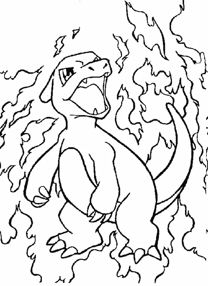 Charmander Coloring Pages 16