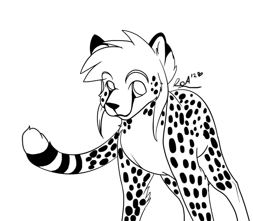 Cheetah Coloring Pages 73