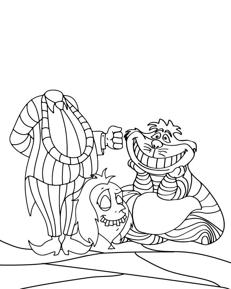 Cheshire Cat Coloring Pages
