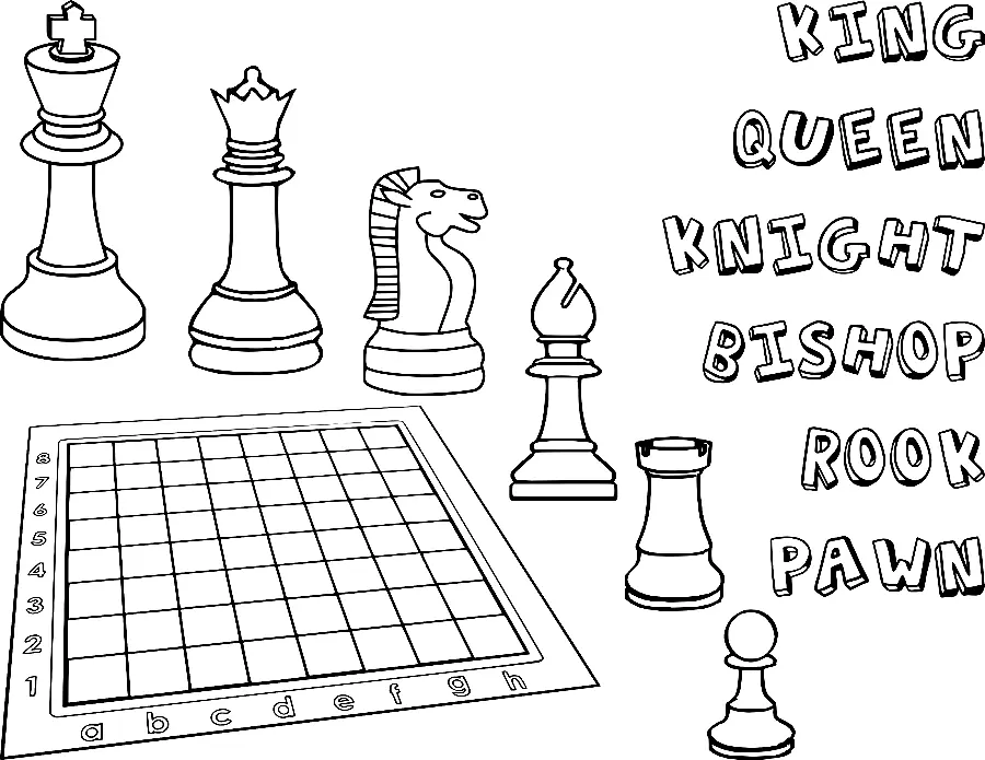 Desenhos de Xadrez Para Colorir 17