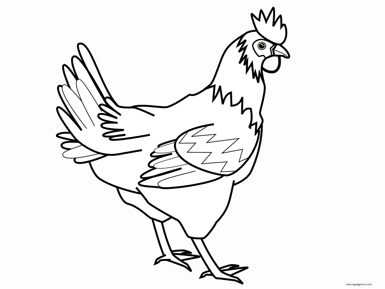 Desenhos de Frango Para Colorir 3