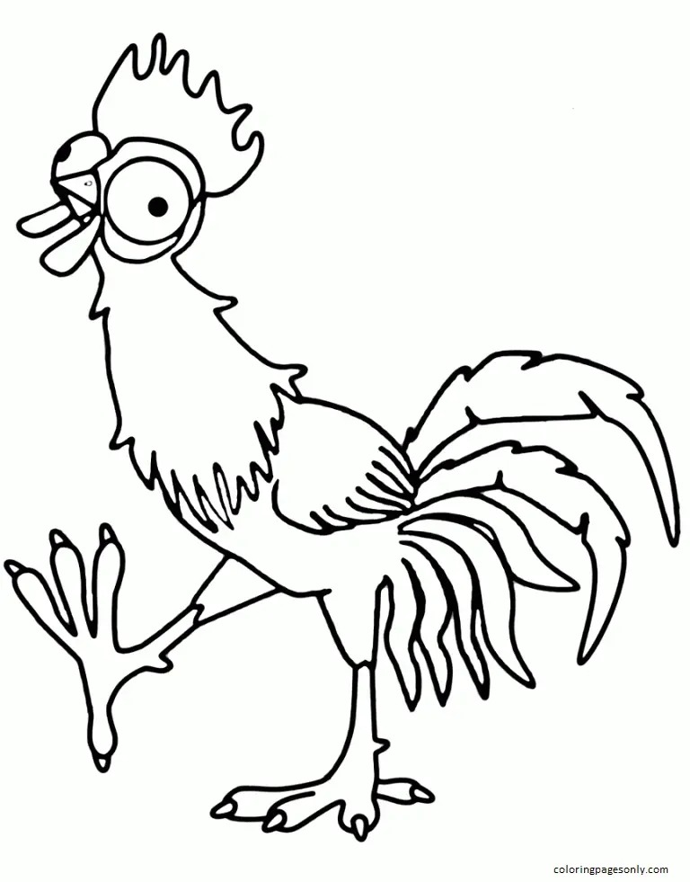 Chicken Coloring Pages 6