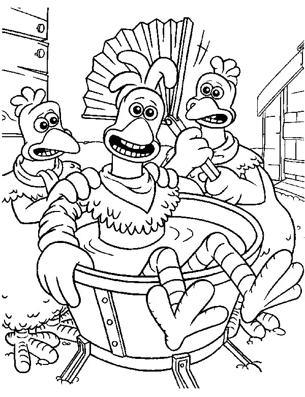 Chicken Run Coloring Pages 12