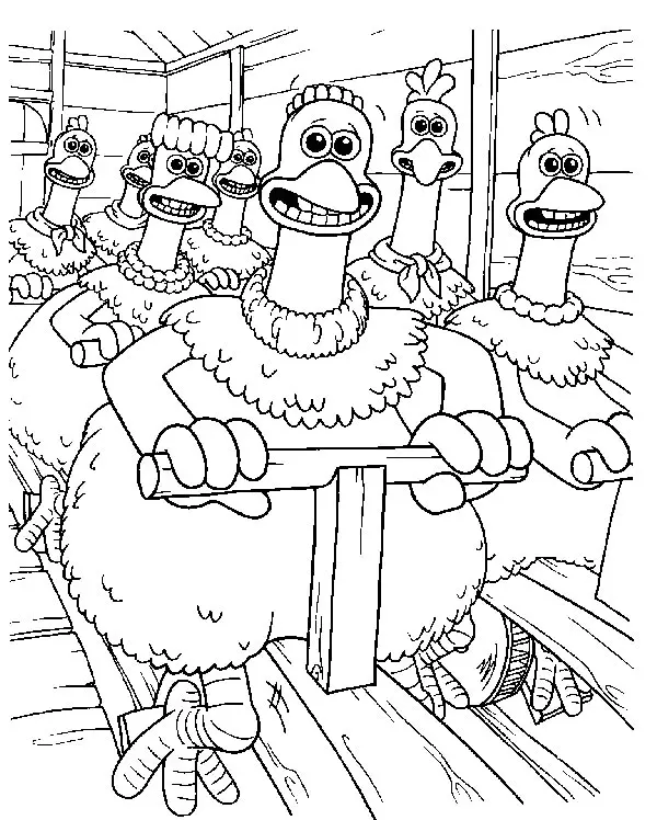 Chicken Run Coloring Pages 28