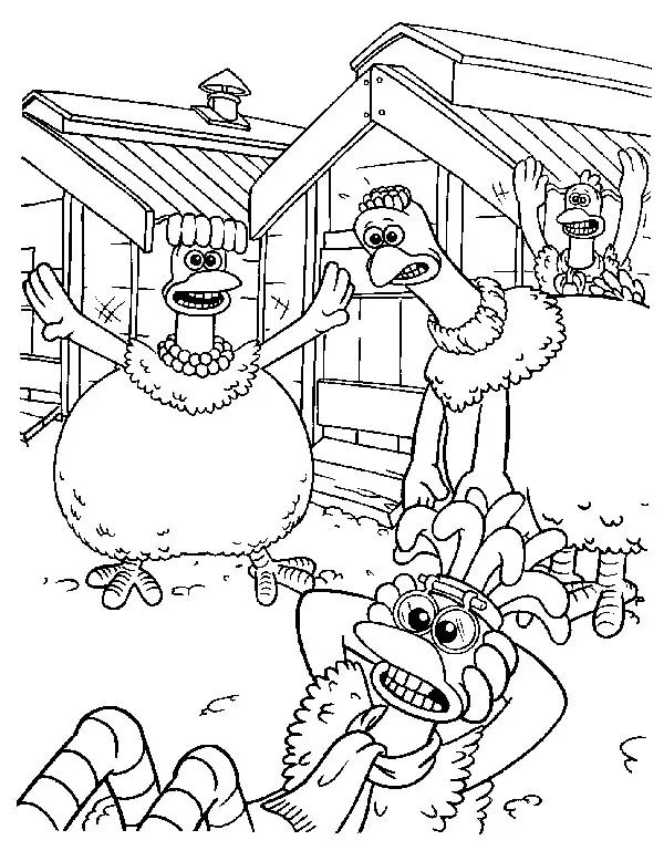 Chicken Run Coloring Pages 31