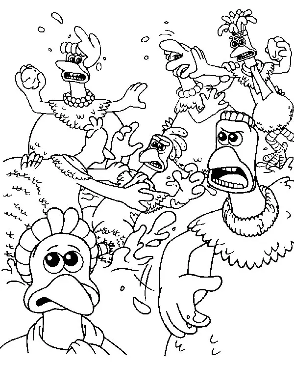 Chicken Run Coloring Pages 6