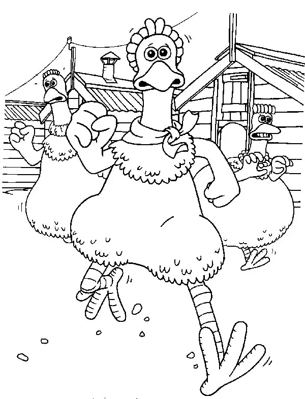 Chicken Run Coloring Pages 8
