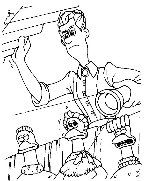 Chicken Run Coloring Pages 9