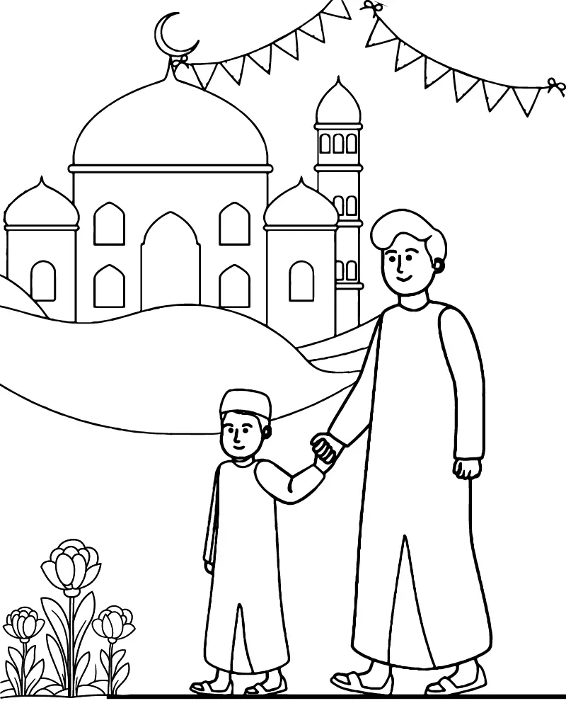 Eid para Criancas para Colorir