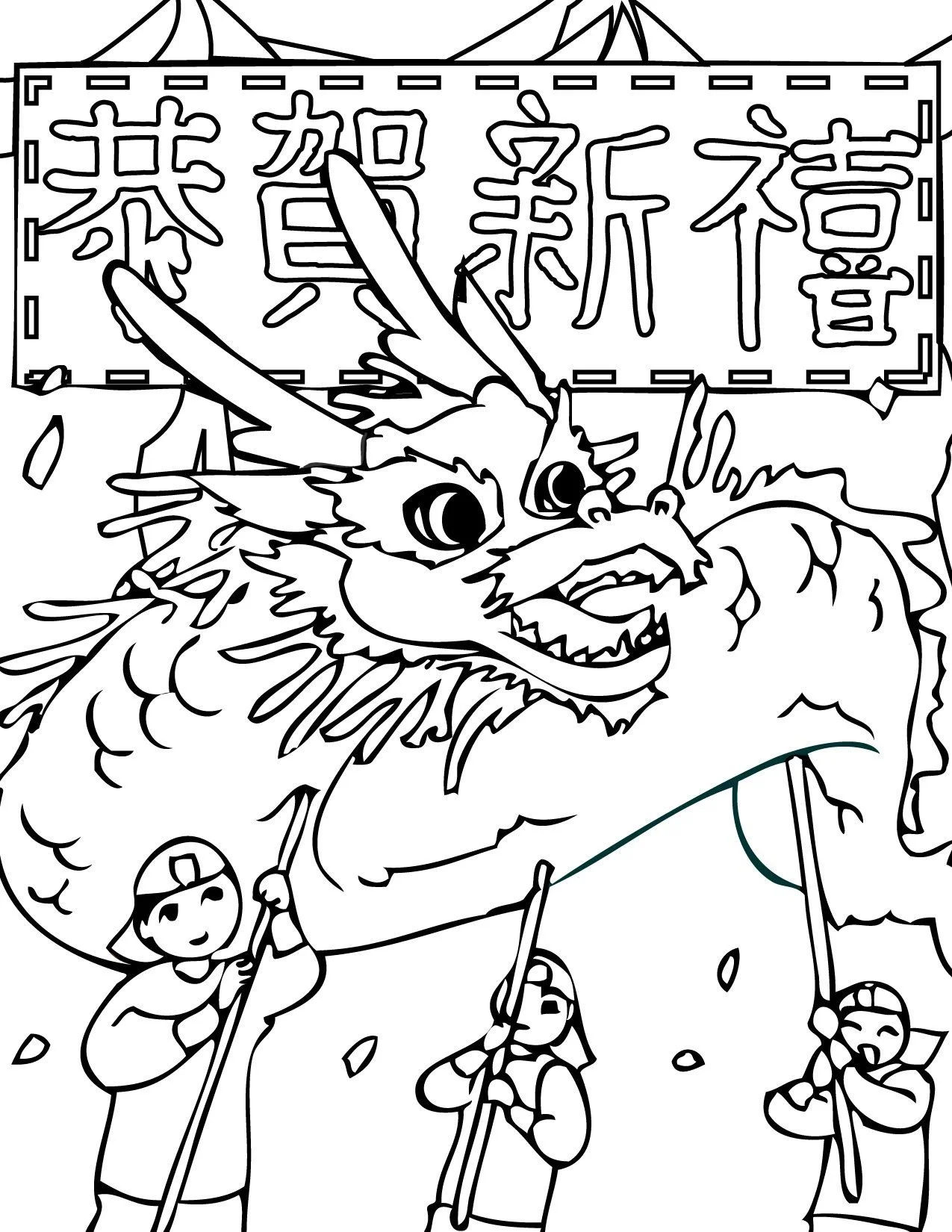 Ausmalbilder chinesischen Neujahr 32