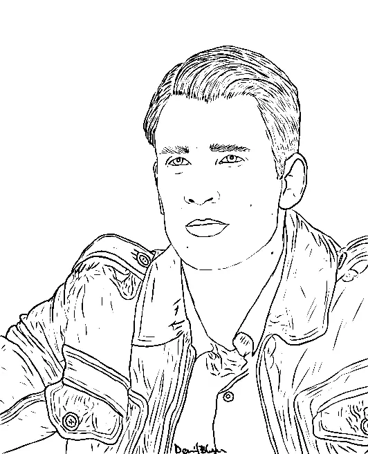 Chris Evans Coloring Pages 5