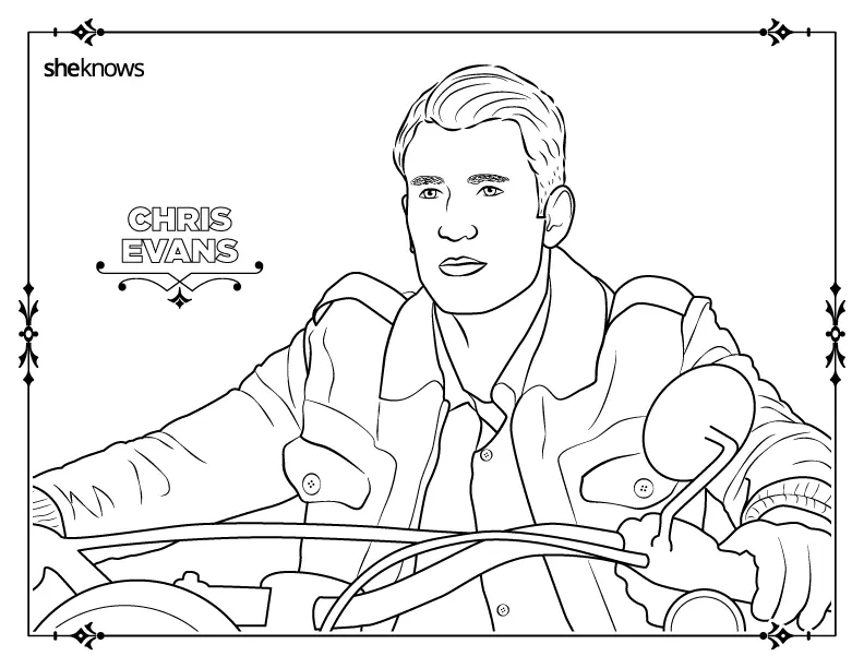 Chris Evans Coloring Pages 8