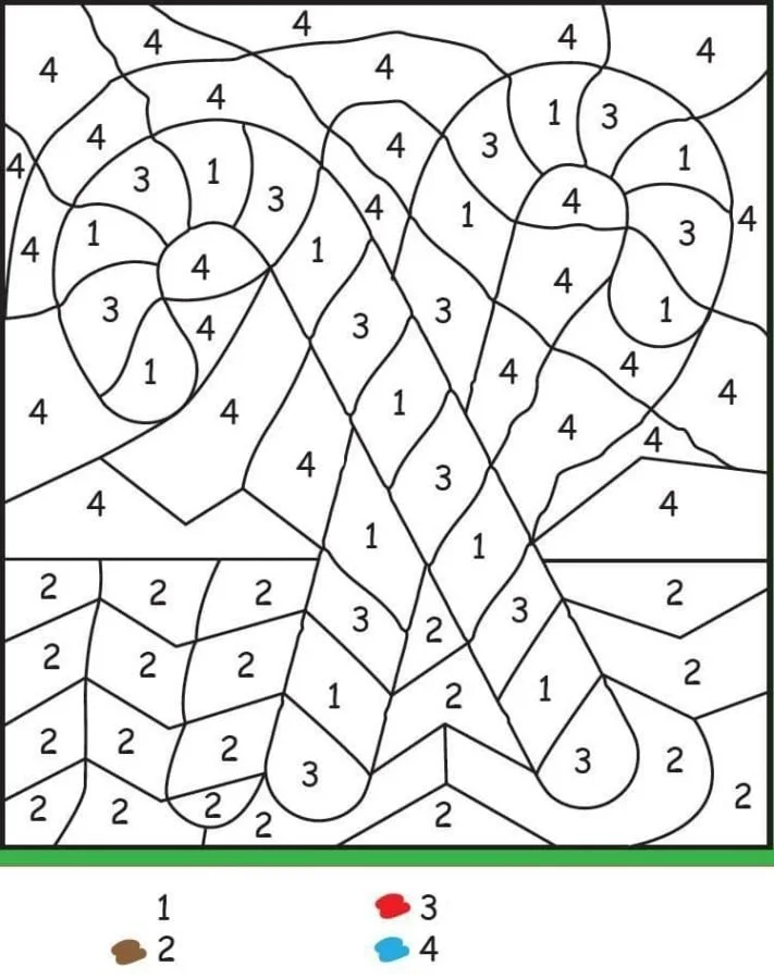 Christmas Color By Number Coloring Pages 10