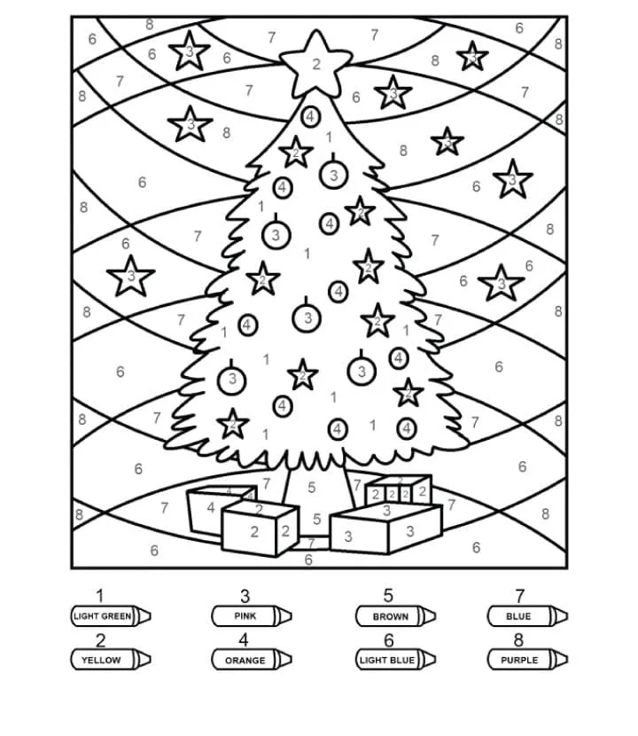 Desenhos de Natal Por Numeros Para Colorir 26