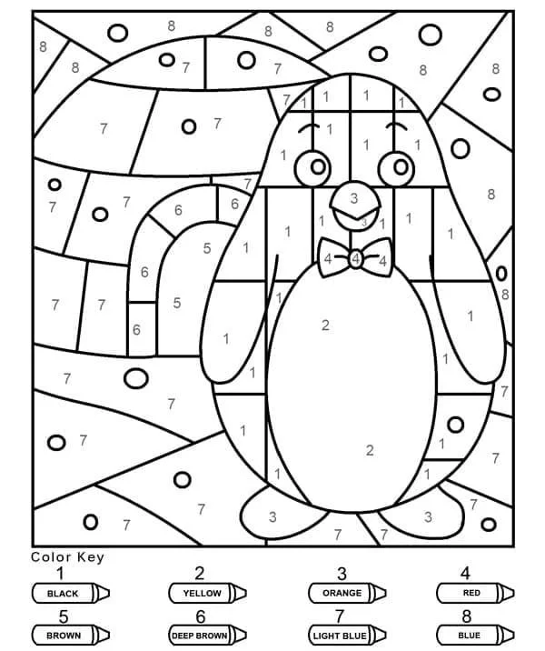 Christmas Color By Number Coloring Pages 27