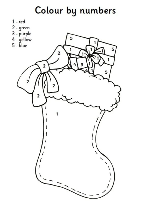 Christmas Color By Number Coloring Pages 39