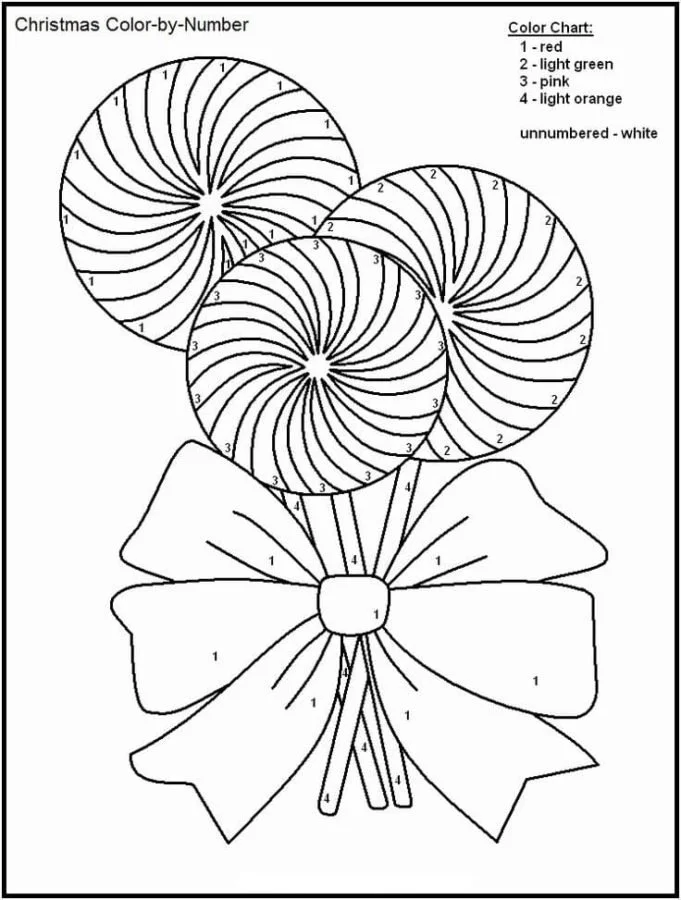 Christmas Color By Number Coloring Pages 47