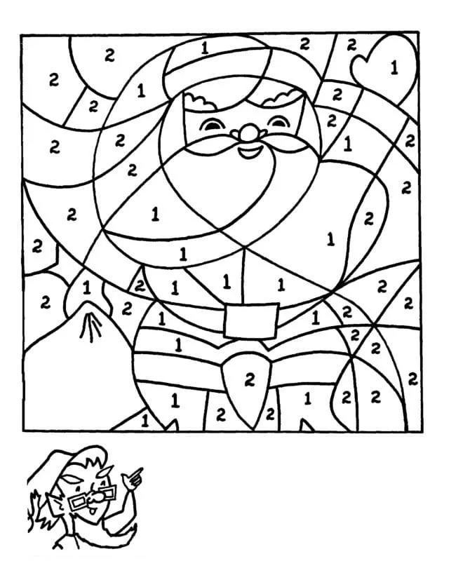 Christmas Color By Number Coloring Pages 53