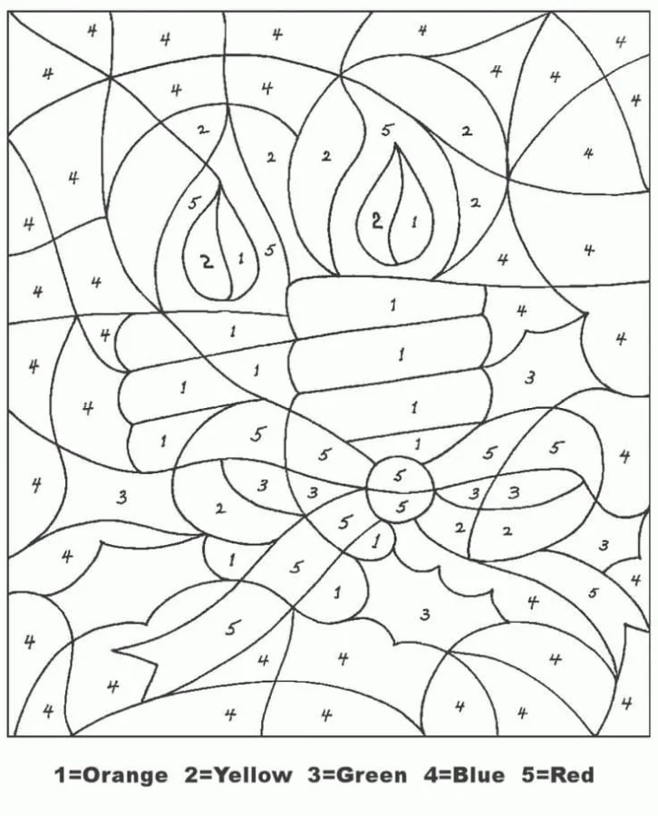 Christmas Color By Number Coloring Pages 59