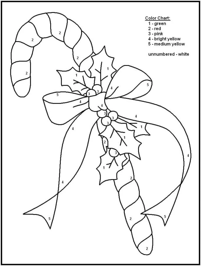 Christmas Color By Number Coloring Pages 69