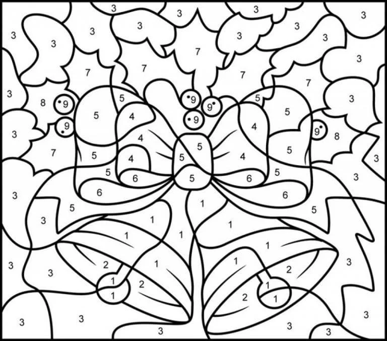 Desenhos de Natal Por Numeros Para Colorir 75