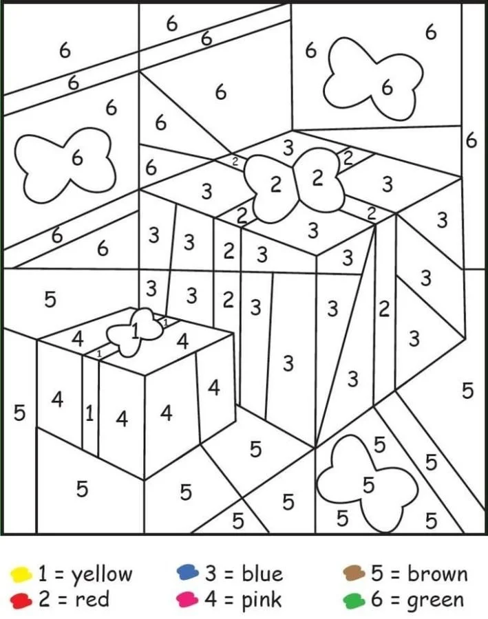 Christmas Color By Number Coloring Pages 81