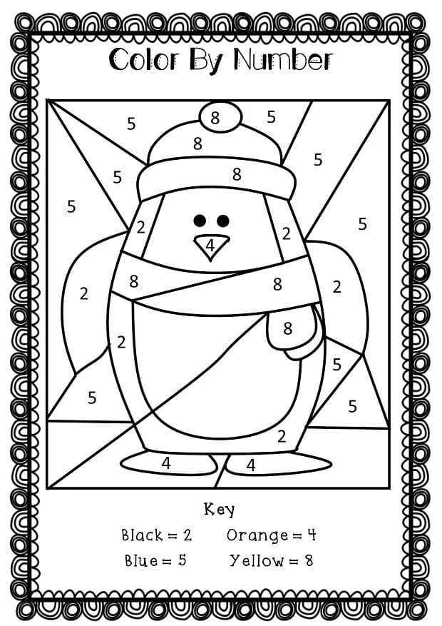 Desenhos de Natal Por Numeros Para Colorir 87