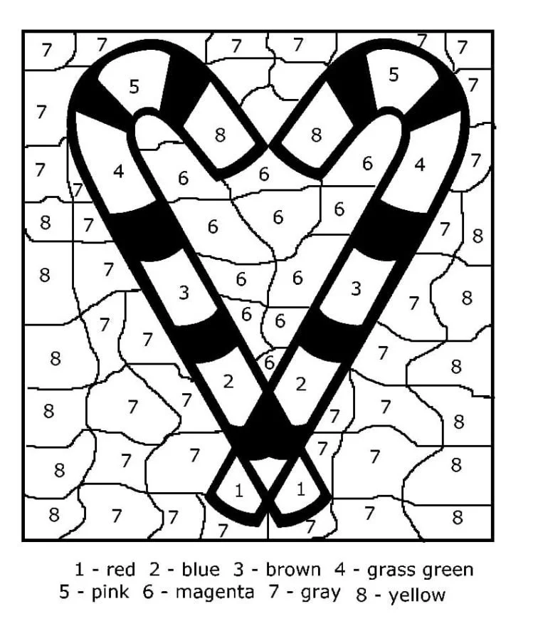 Desenhos de Natal Por Numeros Para Colorir 91
