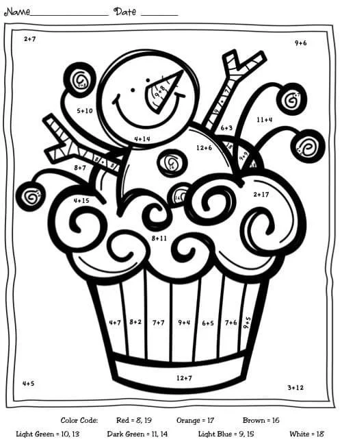 Christmas Color By Number Coloring Pages 95