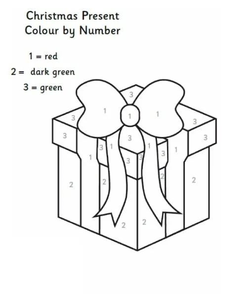 Desenhos de Natal Por Numeros Para Colorir 98
