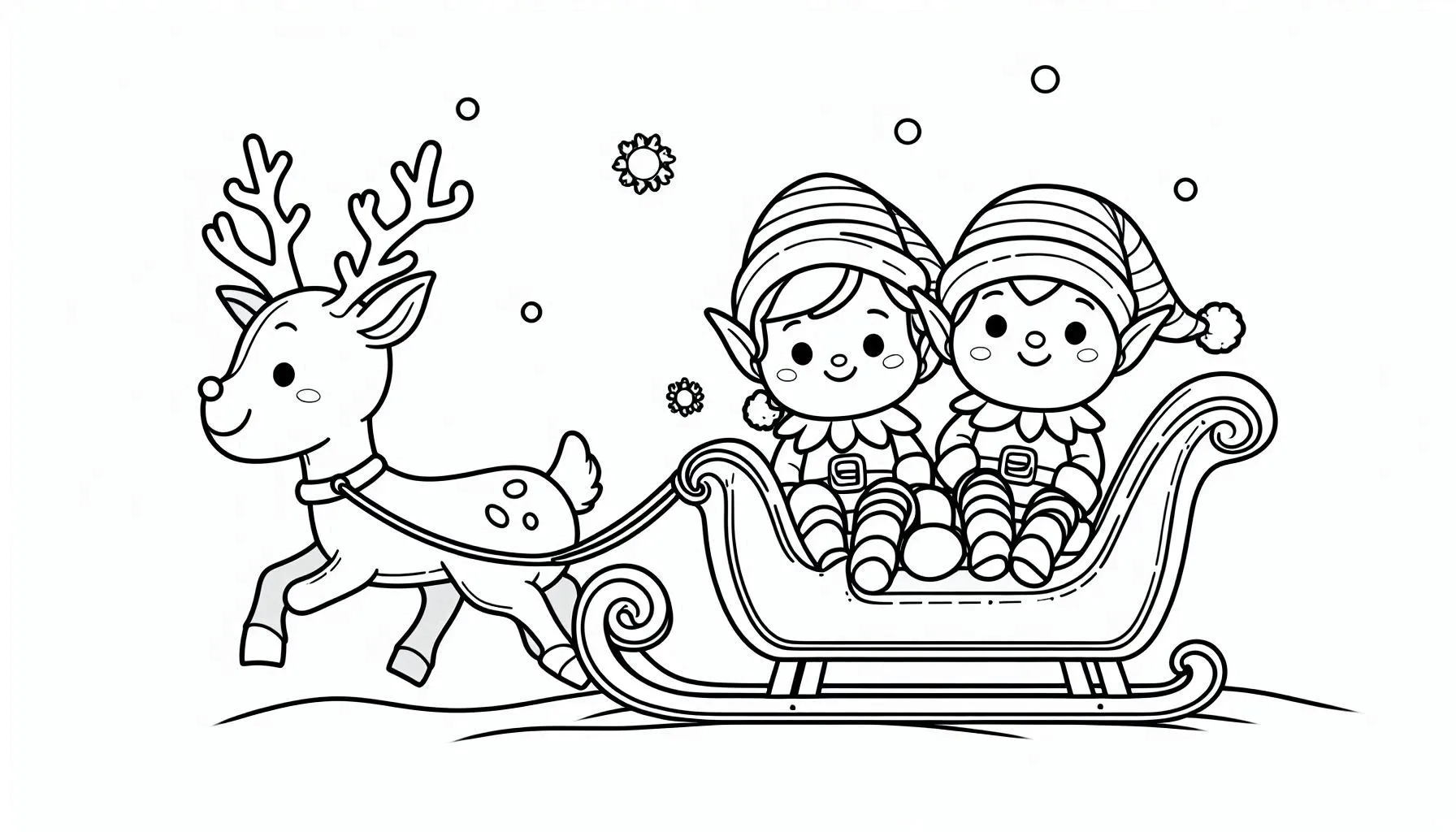 Elfos de Natal para Colorear 16