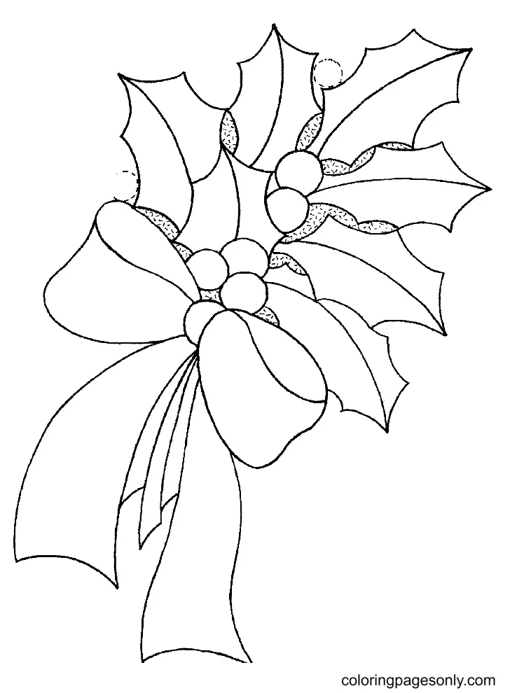 Acebo Navidad Para Colorear 59