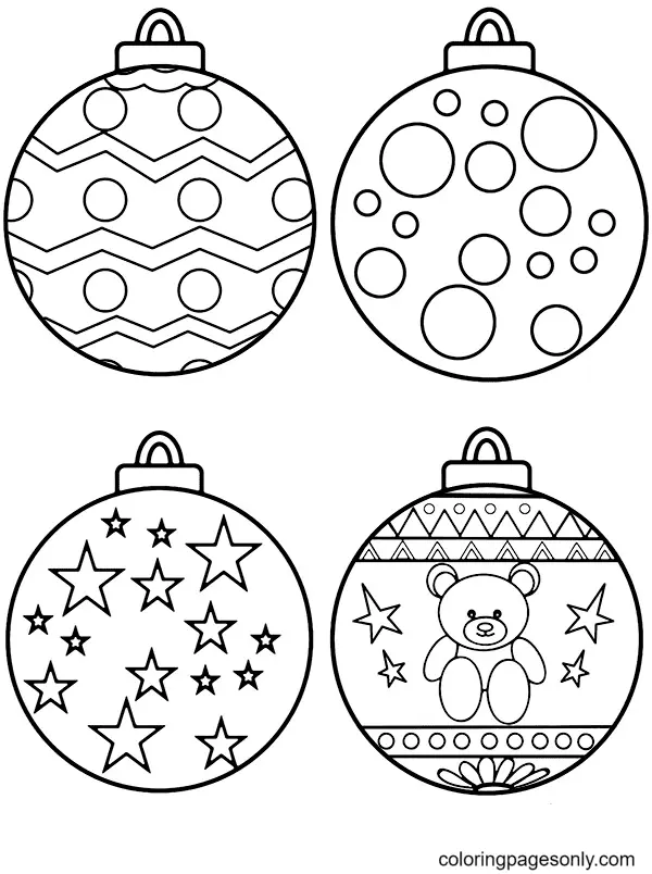 Weihnachtsornamente Ausmalbilder 16