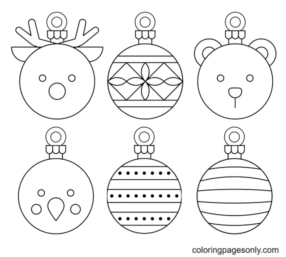Desenhos de Enfeites de Natal Para Colorir 31