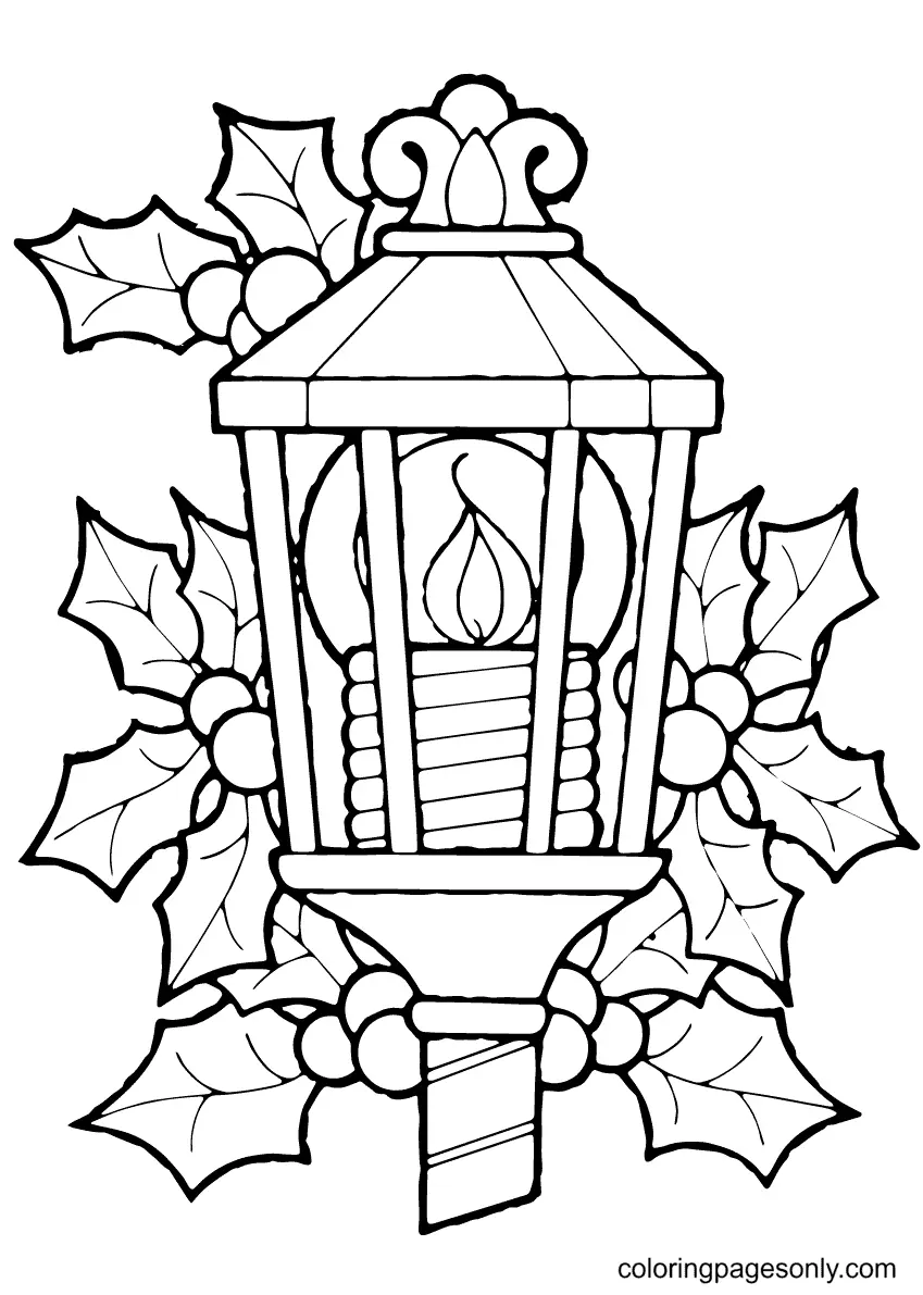 Desenhos de Enfeites de Natal Para Colorir 47