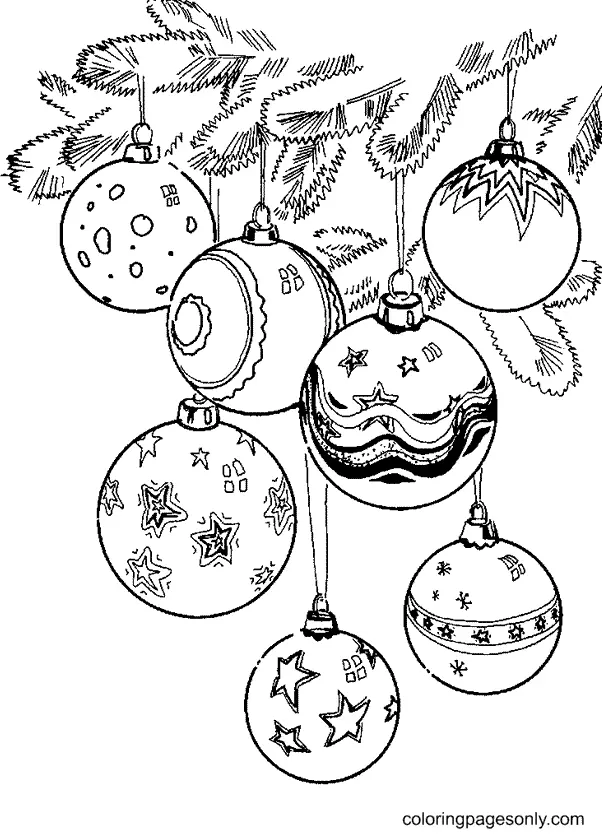 Weihnachtsornamente Ausmalbilder 49