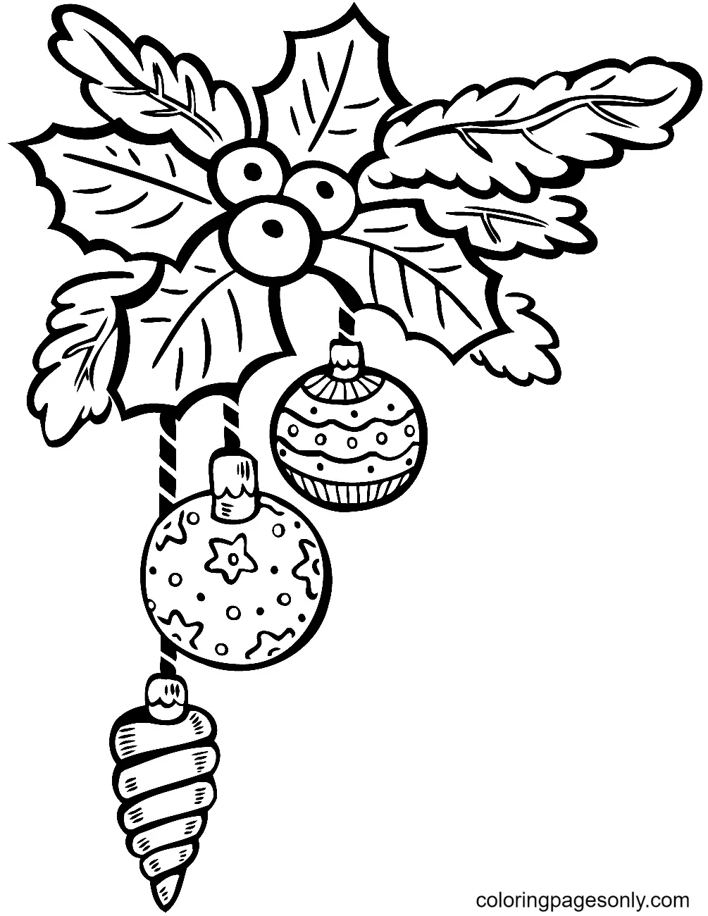 Weihnachtsornamente Ausmalbilder 56