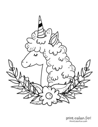 Weihnachts-Einhorn Ausmalbilder 22
