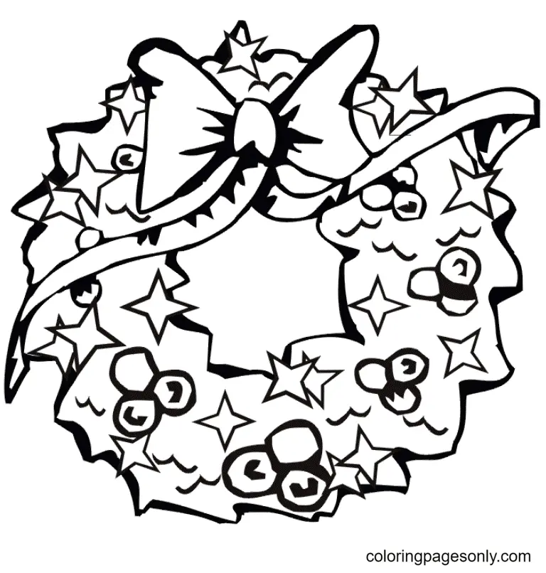 Coronas Navidenas Para Colorear 6