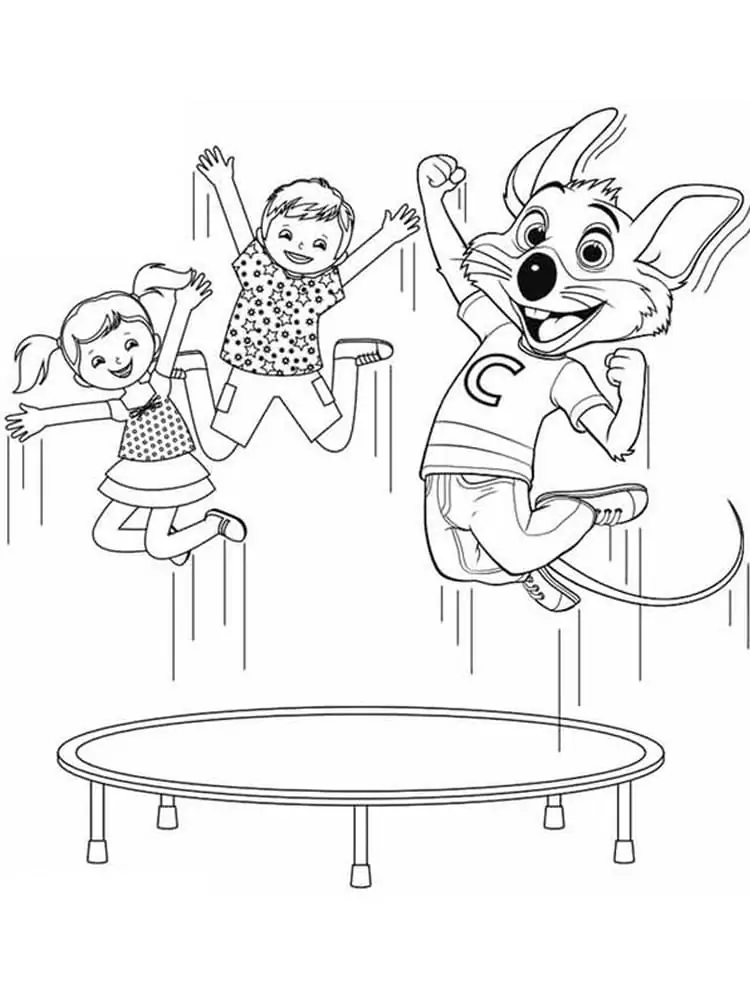Chuck E Cheese Coloring Page