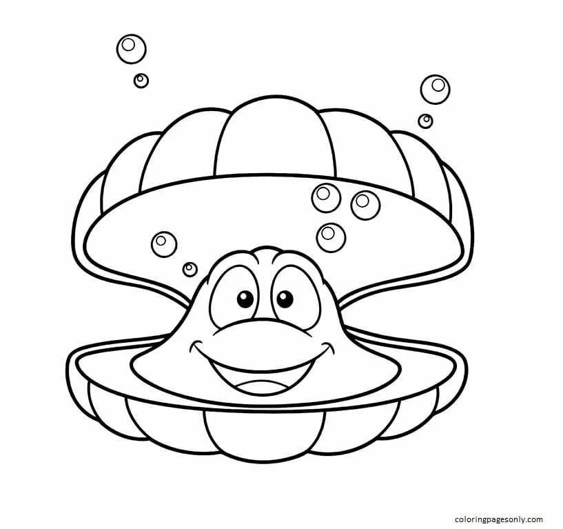 Clam Coloring Pages 3