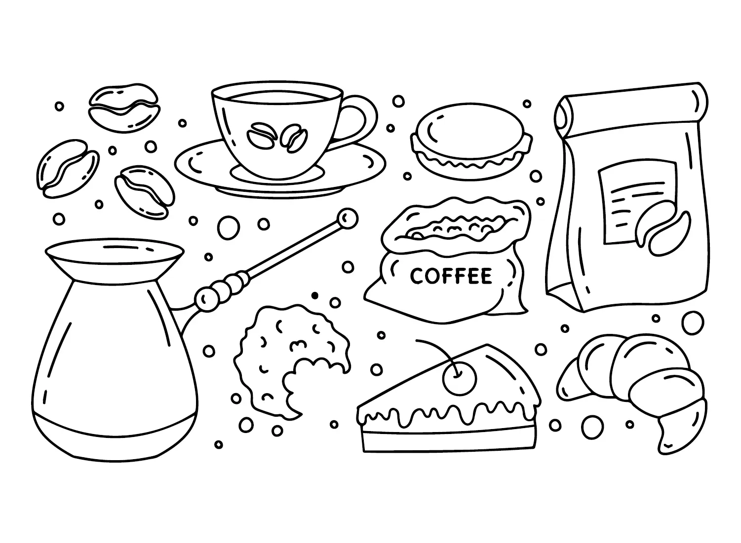 Desenhos de Cafe Para Colorir 15
