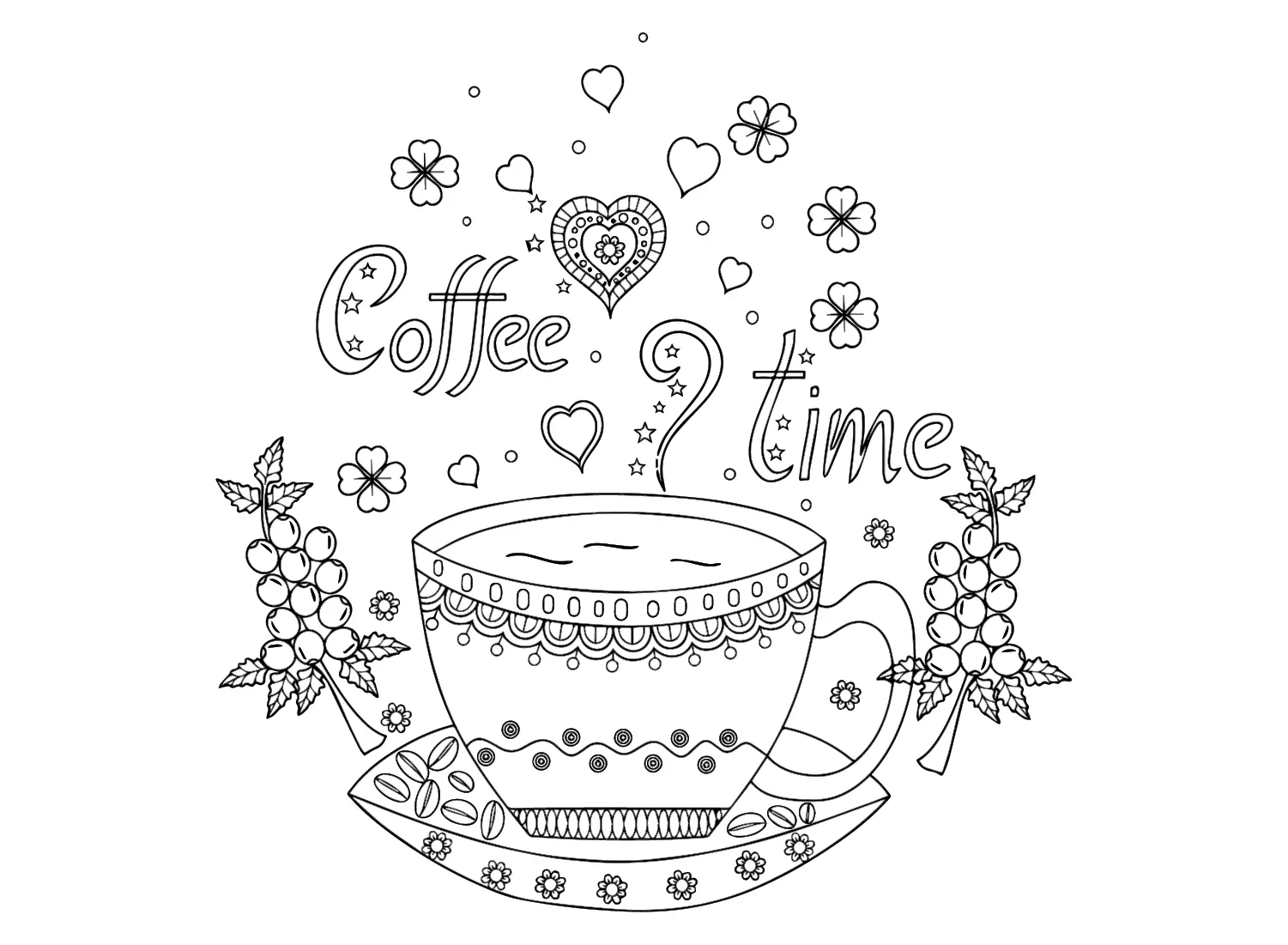 Desenhos de Cafe Para Colorir 18