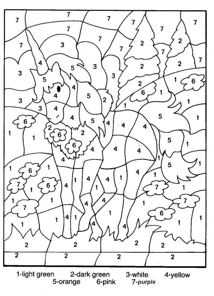 Desenhos de Paginas Colorir Por Numero Para Colorir 17