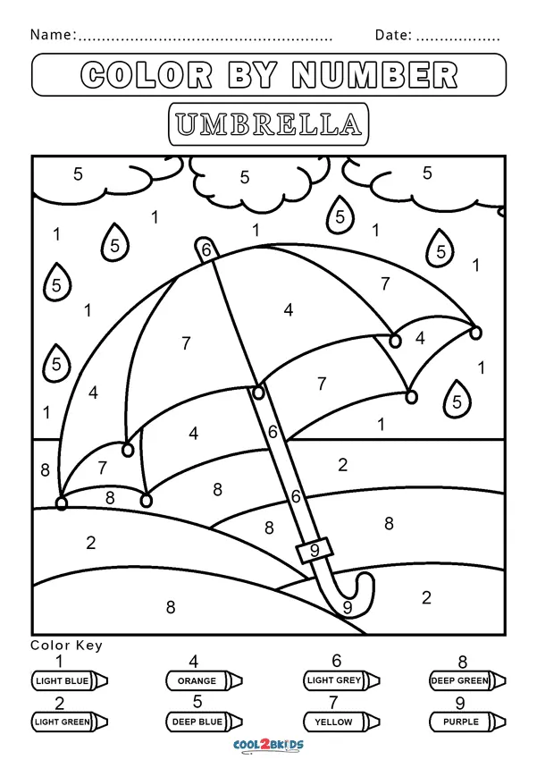Color by Number Coloring Pages 22