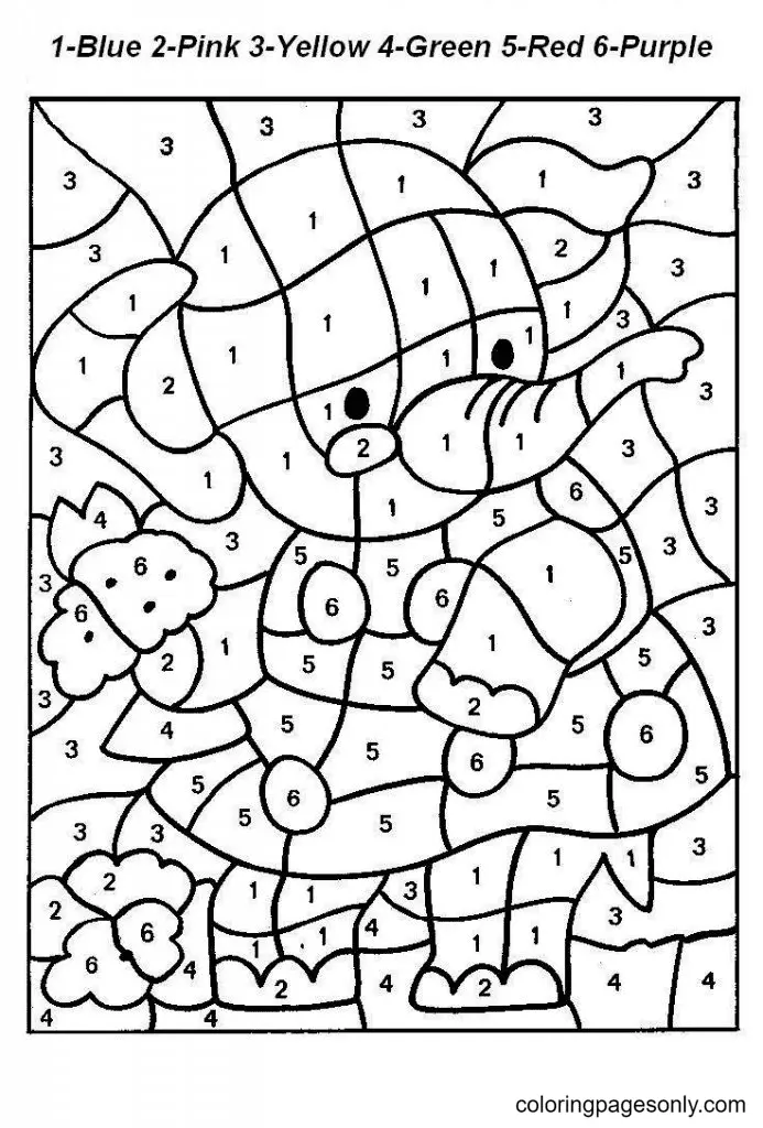 Colorear Por Numero Paginas Para Colorear 24