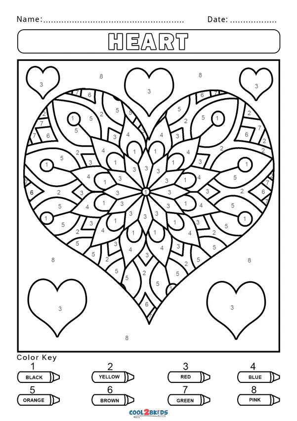 Colorear Por Numero Paginas Para Colorear 3