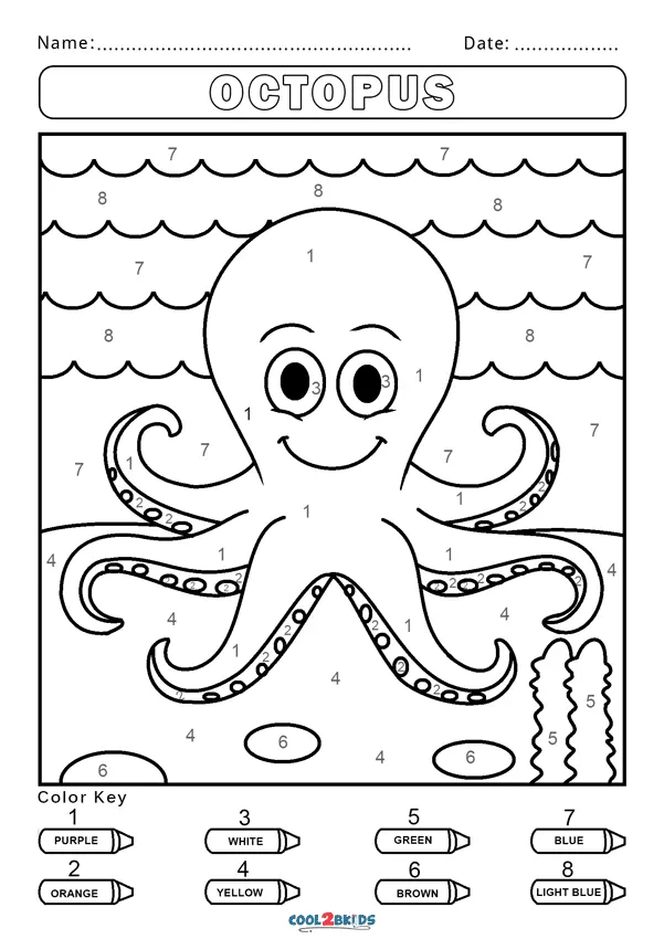 Color by Number Coloring Pages 36