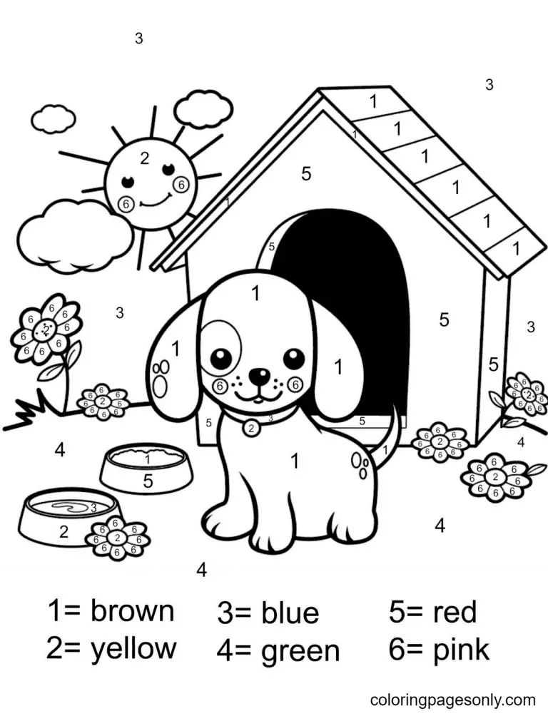 Colorear Por Numero Paginas Para Colorear 56